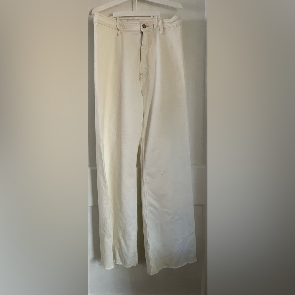 Pistola Penny High Rise Wide Leg |Size 30 | Color Ecru